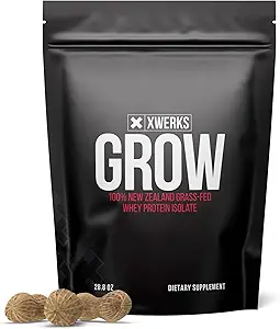 Xwerks Καλλιεργούν 100% New Zealand Grass Fed πρωτεΐνη ορού γάλακτος, 23g καθαρή απομονωμένη σκόνη πρωτεΐνης ανά υπηρεσία, όλα τα φυσικά Παλαιό και Κέτο φιλικό, χωρίς γλουτένη σόγια εύκολο να digest, φυστικοβούτυρο, 30 εξυπηρετούν