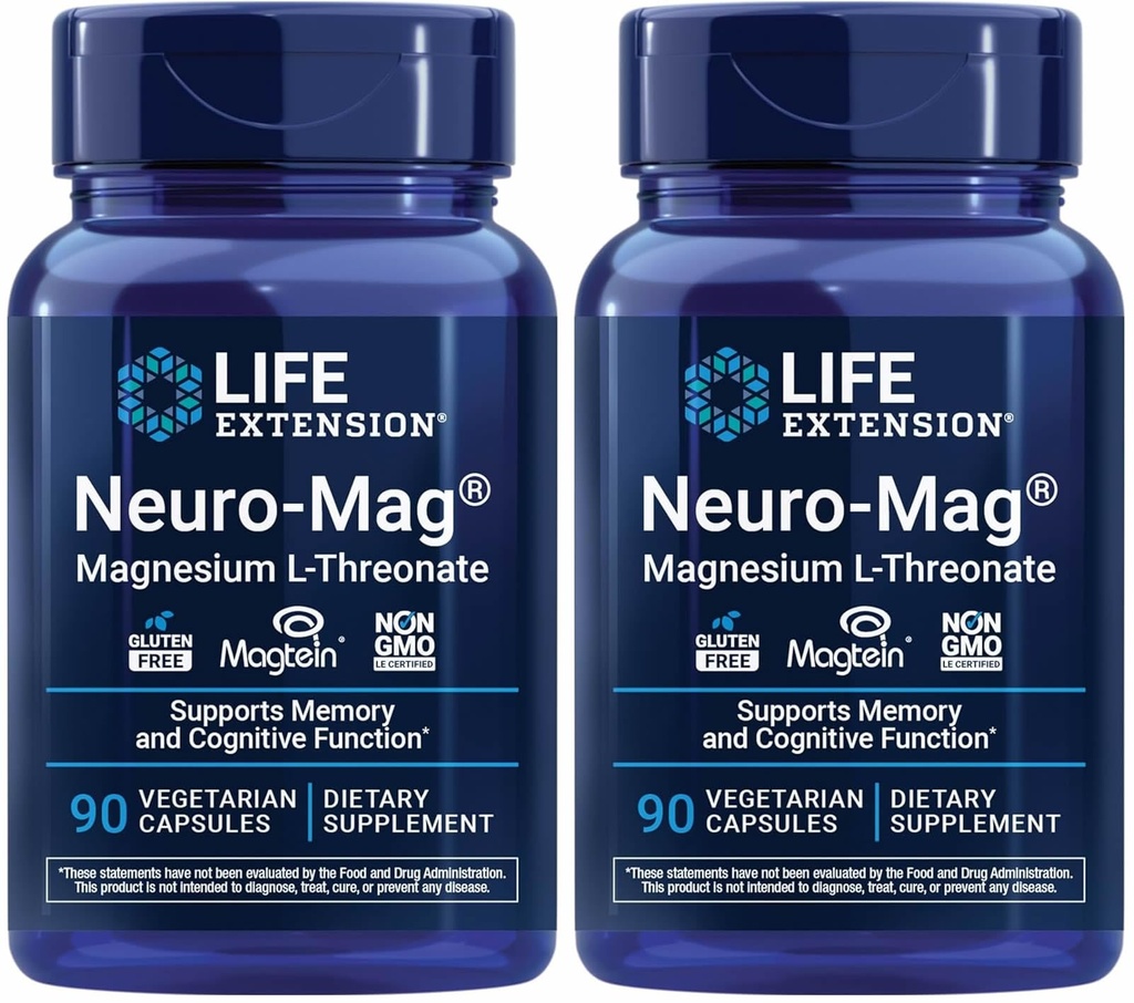 Επέκταση ζωής Νευρομαγνήσιο L-threonate, 90 Count (Pack of 2)