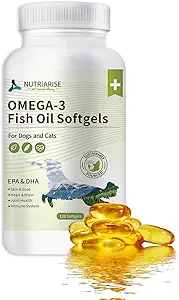 Omega 3 Köpekler ve Kediler için Balık Yağı, Köpek ve Kedi Balık Yağı Pet Tamam, Shedding için Skin ve Tüm Enerjiler, EPA ve DHA'da Omega 3 Fatty Asits ile Zengin