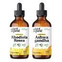 Άγρια & οργανικά Rhodiola Rosea Βάμμα 4 fl oz & Ashwagandha Βάμμα 4 fl oz