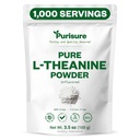 Purisure L-Theanine Powder, 100 g, Pure L Theanine Powder That Promotes Relaxation and Focus, Supplement for Cognitive Function, No Fillers, Non-GMO, 1000 Servings