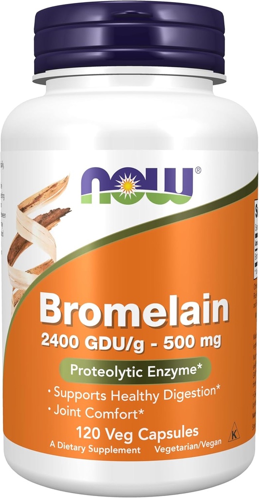 NOW Bromelain 500 mg, 120 κάψουλες Veg