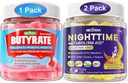 Grafik: Butyrate Gummies with Probiyotik + Prebiyotik + Postbiyotik & Melatonin 10 mg 20 mg Night Time Metabolism Sleep Gummiess