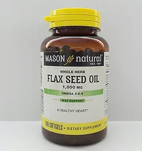 Mason FLAX SEED OIL 1000mg SOFTGELS 100 ανά φιάλη