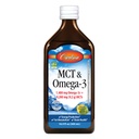 Carlson - MCT & Omega-3, 1480 mg Omega-3s, 9200 mg MCTs, Keto-Friendly, Caprylic & Capric Acids, Ενεργειακή Παραγωγή, Λιπαρά Μεταβολισμός, Λεμόνι-Lime, 500 mL (16, 9 Fl Oz)