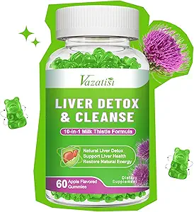 Yetişkinler Çocuklar için Süt Butle Gummies. Liver Cleanse Detox Onarım Gummies, Süt Butle Ekstra Canlı Destek Digestive Antioksi için Tamam, 60ct Apple Flavor