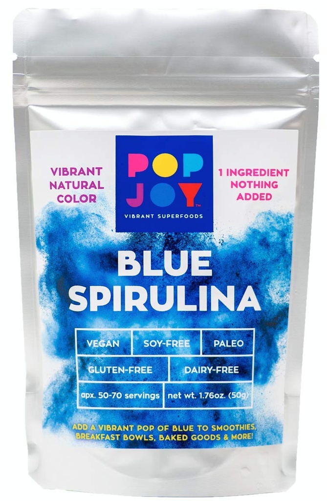 100% μπλε σκόνη SPIRULINA από POPJOY - Vibrant SUPERFOODS
