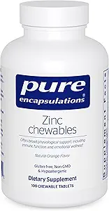 Pure Encapsulations çinko Chewables | Tamam for Immune System Support, growth and Development, and Yara Healing | 100 Chewable Tabletler | Doğal Orange Flavor