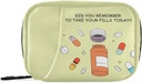Naanle 7 Günü Pill Case Bag - Haftalık Portre Pill Organizel ile Ambalajlı Pill Organizer, Vitamin Tamamlayıcı için Kompakt Boyut