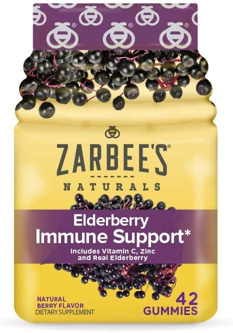 Zarbee's Adult Elder Immune Support Gummies, Berry 42ct