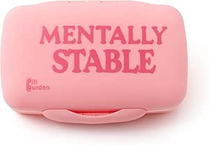 Tatlı, Büyük Pill Organizer - Blue /Unwell'deki Vitaminler ve Supplementler için Büyük Silikon Seyahat Örneği