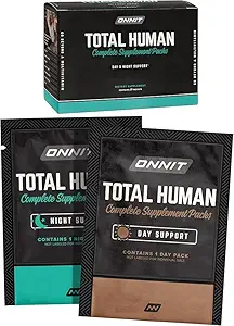 ONNIT Total Human Adult Multivitamin Diyetary Supplement Comprehensive Capsule Packs with Day and Night Support, Daily Vitamin Packs for Men and Women, Diyetary Supplement Capsules, 7Day Supply