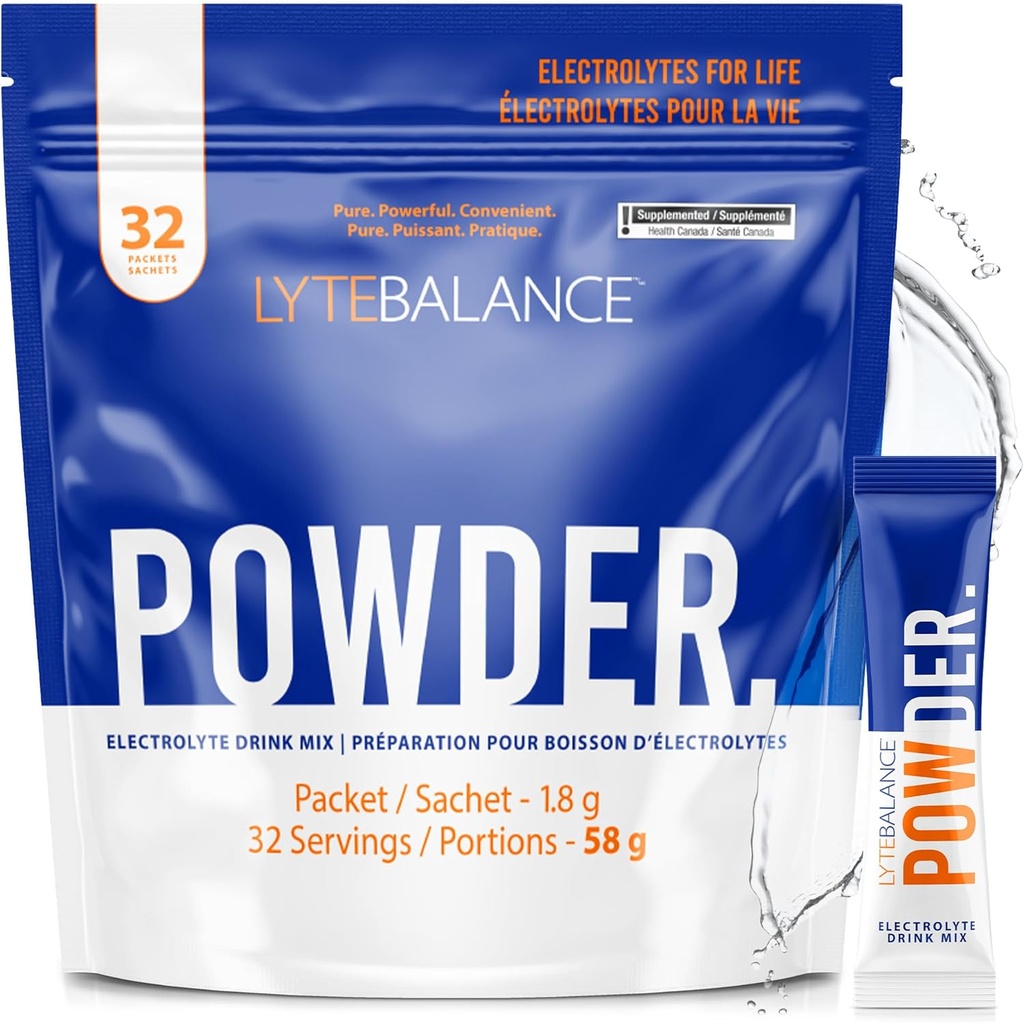 LYTE BALANCE Toz 32 Çift Güçlü Paketler, Doğal Salty Electrolyte Drink Mix w/Sodium, Pyum & Magnezyum | Daily Hydration, Muscle Recovery, Immune Support | DW, Paleo, No Sugar Salty Electrolyte Drink Mix w/Sodium, Pyum & Magnezyum | Daily Hydration, Muscle Recovery, Immune Support | DW, Paleo, No Sugar