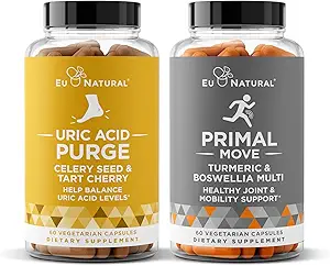 Uric Acid Puge και Primal Move Bundle - Προηγμένη Κοινή Υποστήριξη Υγείας Ολόκληρων-Body για την Ενεργή Κινητικότητα, Ευκαμψία & Άνεση