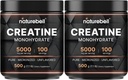 NatureBell 2 Pack Creatine Monohydrate Powder 500g, 5.000mg ανά υπηρεσία 