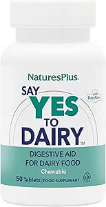 Natures Plus Evet, Süte - 50 Chewable Tabletler - Doğal Lactase Enzyme Supplement, maksimum Güçlü Digestive Aid, Lactose intolerance Relief - Gluten-Free - 50 Hizmetler