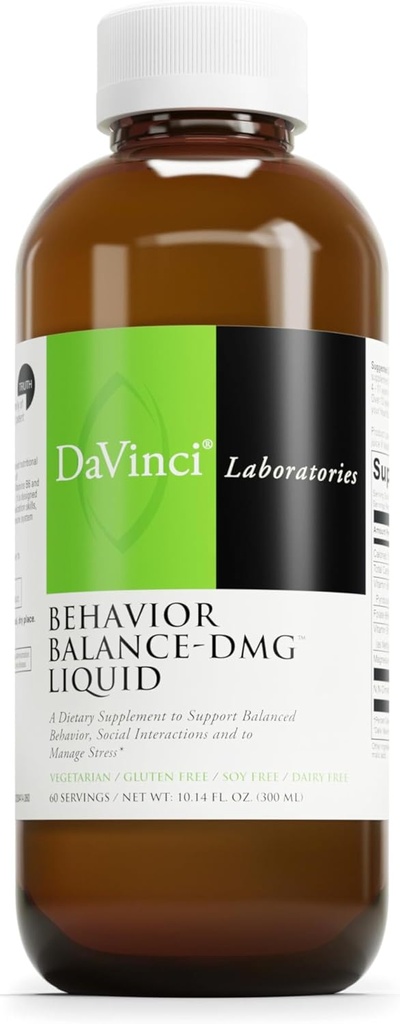 Εργαστήρια DAVINCI - Ισορροπία Συμπεριφοράς - DMG Liquid - Ένα συμπλήρωμα διατροφής για την υποστήριξη Ισορροπημένη Συμπεριφορά και Διαχείριση Στρες - 10.14 Fl Oz (60 εξυπηρετεί)