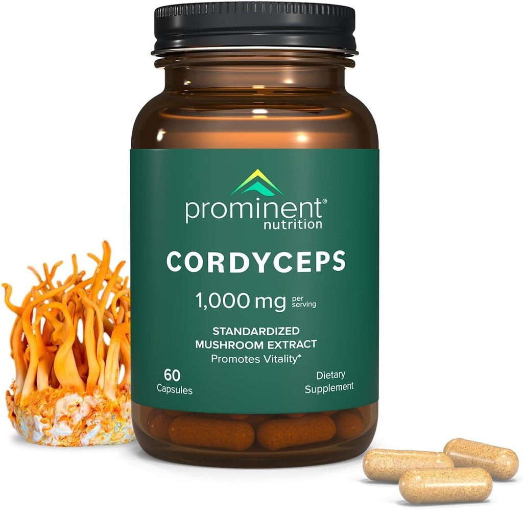 Prominent Beslenme Cordyceps Supplement - Vitality - 1000 mg, 60 Kont