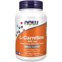 NOW Foods Supplements, L-Carnitine 500mg, Purest Form, Amino Acid, Fitness Support*, 180 Veg Capsules