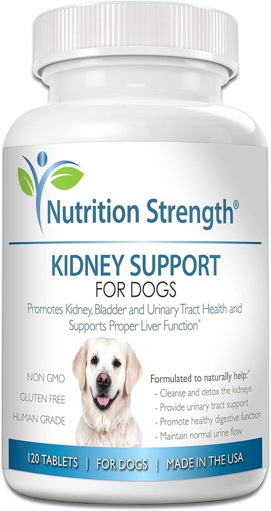 Kidney Köpeklere Destek - Renal, Bladder ve Urinary Tract Health Supplement, Plus Immune ve Digestive Support, Organic Cranberry ve Astragalus, 120 Chewable Tabletler