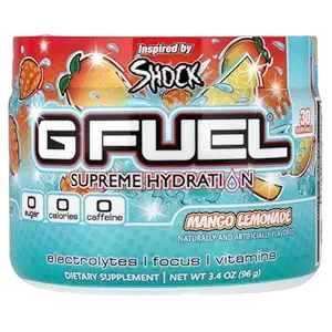 G Yakıt Mango Lemonade Supreme Hydration, Elektrolyte Toz Mix for Energy & Focus, Sugar and Caffeine Free Supplement with Essential Vitamins & Minerals, Mango Lemonade Flavor, 3.4 oz - 30 Hizmetler