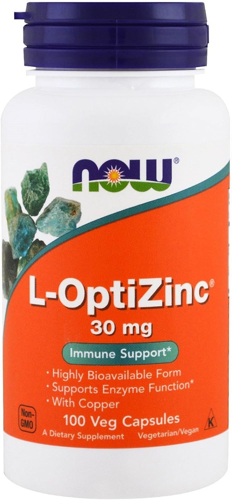 Şimdi Opti L-zinc, 30 mg, 100 Capsules (Pack of 3)