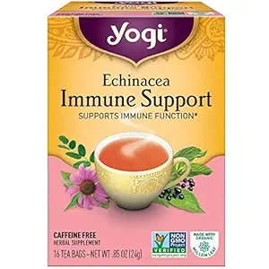 Yogi Herbal Τσάι Τσάι Τσάι Τσάι Τσάι Τσάντες, Echinacea ανοσοποιητική υποστήριξη 16 ea (συσκευασία του 2)
