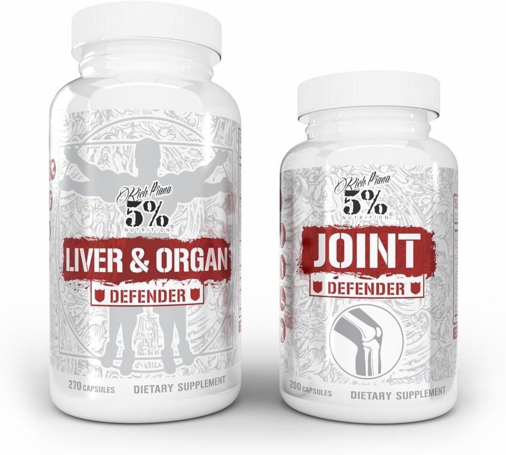 % 5 Beslenme 2Stack | Liver & Organ Defender NAC + Ortak Defender | Liver, Kidney, & Heart Support + Collagen, Glucosamine, Chondroitin, MSM, Hyaluronic Asit, Turmeric Curcumin w/Bioperin