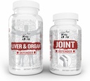 % 5 Beslenme 2Stack | Liver & Organ Defender NAC + Ortak Defender | Liver, Kidney, & Heart Support + Collagen, Glucosamine, Chondroitin, MSM, Hyaluronic Asit, Turmeric Curcumin w/Bioperin