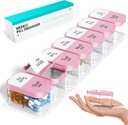 Odaro Extra Large Weekly Pill Organizer 2 φορές την ημέρα, κουτί χάπια 7 ημέρες Am Pm για να κρατήσει καθημερινή ιατρική βιταμίνη και συμπληρώματα - ροζ