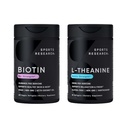 Spor Araştırma Vegan Biotin 10.00063 with Coconut Oil Max Strength Vitamin B7 120 Softgels (4 Ay Supply) ve Double Strength L-Theanine Supplement for Focus, Relaxation & Alertness 200 mg 60 Countation