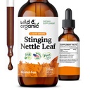 Wild & Organic Sting Nettle Leaf Extract Drops - Urinary Tract Support - Sıvı Sting Nettle Supplement - Urtica Dioica Tincture - 2-Month Supply - Vegan, Sugar & Alkol-Free - 2 fl oz