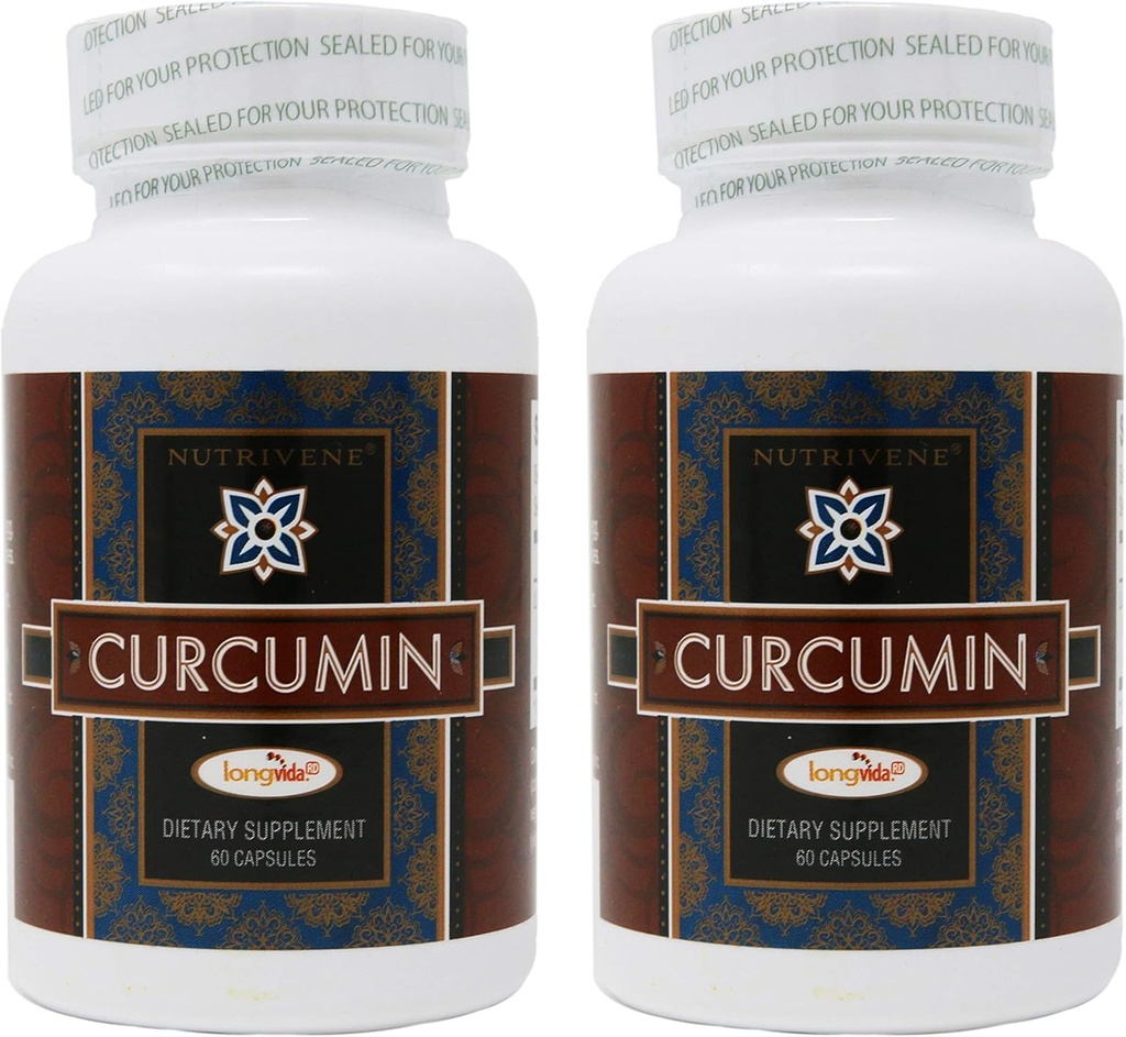 2Pack Curcumin Longvida by Nutrivene (500 mg, 60 Capsules)