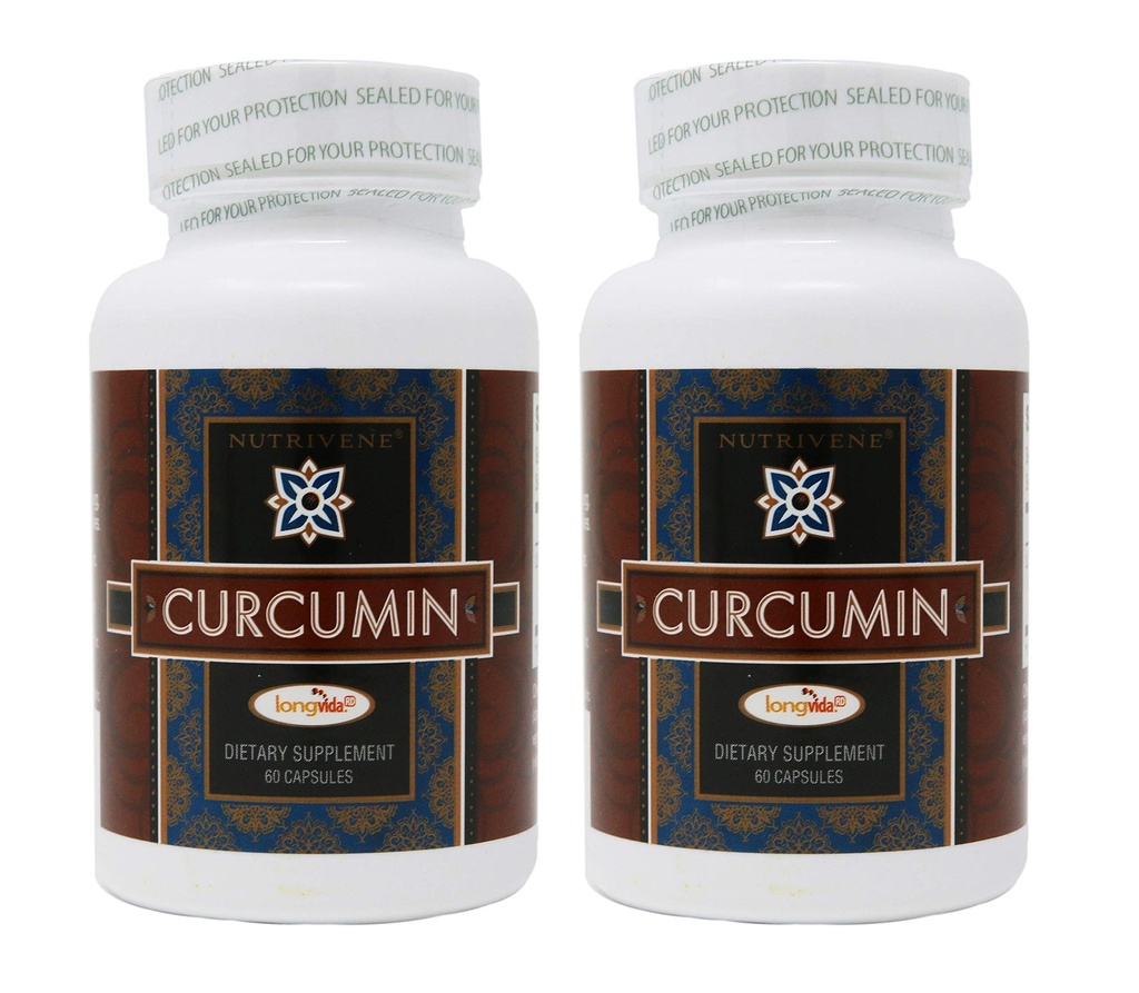2Pack Curcumin Longvida by Nutrivene (500 mg, 60 Capsules)