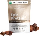 Sprout Living, Epic Protein, Plantive protein & Superfoods Toz, Tamam Kahve | 20 Grams Organik Protein Toz, Adaptogens, Mushrooms, Vegan, Non-GMO, Gluten Free (1 Pound, 12 Hizmet)