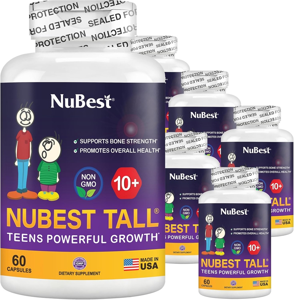 NuEn İyi Uzun 10+ Premium Bone Strength Formula, 10+ Içinde Gıda, Vitamin D3, Vitamin K2 ve Multivitaminler | Paket 6