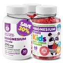 DR. MORITZ Magnesium Bundle - Gummies for Adults (200mg, 30 Count) and Kids Magnesium Gummies (60 Count, 2 Pack) - Sugar-Free