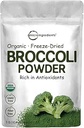 Organik Broccoli Toz, 1 Pound, Freeze, Contains Natural DIM (Diindolylmethane) ve Fiber ve Immune Vitamin C, Green Superfood for Smoothie & Drinks, Vegan Friendly Friendly Friendly Friendly