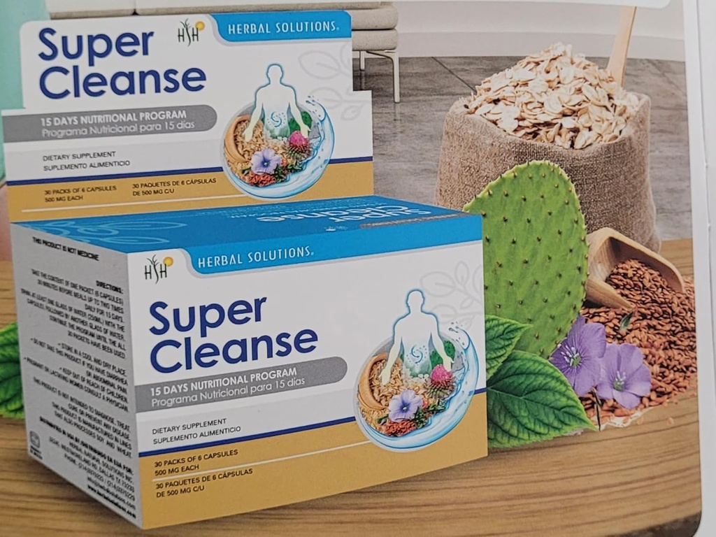 Super Cleanse by Herbal Solutions: 15-Day Extra Strength Detox Program for Comprehensive Digestive System Cleansing - Cleanse Colon and Liver Cleanse