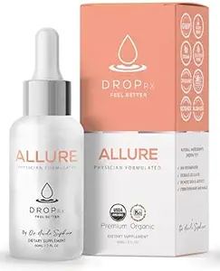 DropRx Allure by Dr. Nicole Saphier – Gotu Kola & Horsetail Extract, Supports Hair & Nail Health, Discovers Skin Vitality, Organic, Non GMO, Vegan, Gluten Free & Kosher, USA (2 Fl Oz)
