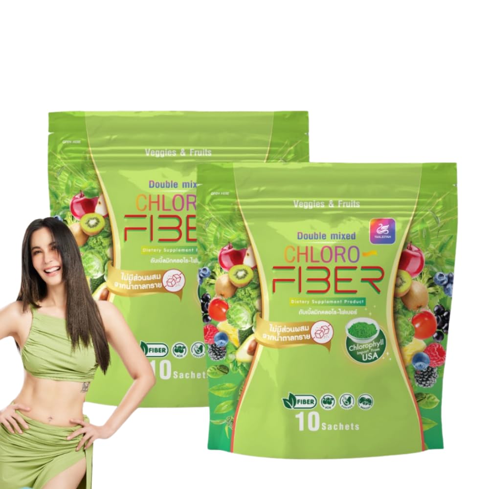 Generic Yaaleeyah Çift Karma Chloro-Fiber Veggies & Fruits 1Pcs 10 sachets,Set 2Pcs.