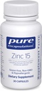 Pure Encapsulations çinko 15 mg - Immune System Support, growth & Development - Yara şifası için - 30 Capsules