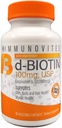 IMMUNOVITES High Dose Biotin (d-Biotin, USP) 100 mg ( 100.000 mcg'ya eşdeğer) 90 Capsules, High Potency