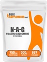 BulkSupplements.com N-Acetyl Glucosamine Powder - NAG Powder, Glucosamine 750mg, Συμπλήρωμα Διατροφής - Χωρίς γλουτένη, 750mg ανά Σερβίρισμα, 500g (1,1 lbs) (Συσκευασία των 1)