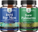 Erkekler için Gelişmiş DIM Supplement - Estrogen Blocker ve Ekstra Güçlü Maske Palmetto Ekstra - Kadınlar ve Erkekler Saç Sağlığı ve Urinary Support