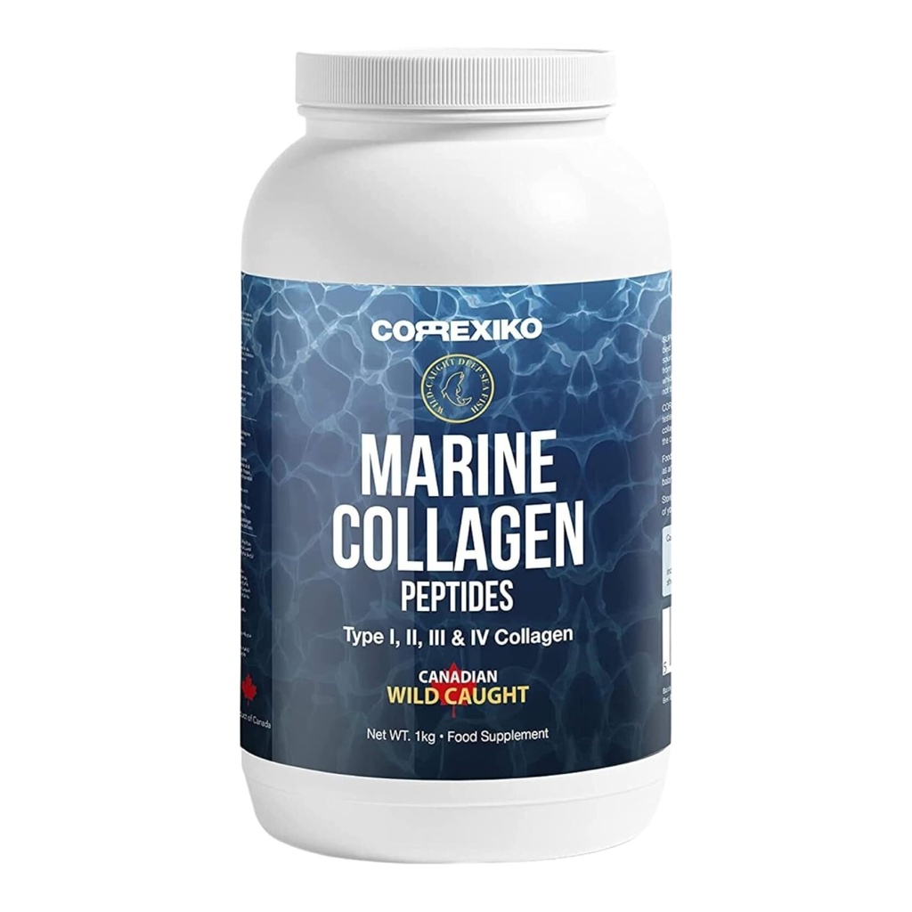 Hydrolyzed Marine Collagen Peptides Peptides σε σκόνη. Καναδικό δέρμα άγριων ψαριών (όχι κλίμακες)-Colageno Hidrolizado en Polvo-Vital Protein Supplement for Skin, Hair, Joints and Digestion, Marine Powder (1kg)