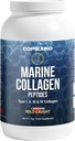 Hydrolyzed Marine Collagen Peptides Peptides σε σκόνη. Καναδικό δέρμα άγριων ψαριών (όχι κλίμακες)-Colageno Hidrolizado en Polvo-Vital Protein Supplement for Skin, Hair, Joints and Digestion, Marine Powder (1kg)
