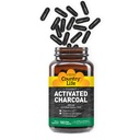 Ülke Hayatı Aktif Organik Piramit Charcoal Capsules, 260 mg - Doğal Charcoal Supplement for Gas and Bloating Relief, Gluten-Free, 180 Vegan Capsules