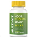 Noor Vitaminleri Halal Vitaminleri, Daily Multivitamin, Kadınlar ve Erkekler için Helal Vitamini, 30 Vitamin & Minerals, A, B12, C, Iron, çinko genel sağlığı desteklemek için, Non-GMO, Halal Multivitamin (2 Ay Supply)