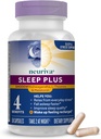 NEURIVA Sleep Plus 4in-1 Faydaları ile - Klinik olarak Ashwagandha, L-Theanine & Melatonin - Stresi azaltın, Fall Asleep Faster, Uyku Kalitesini Geliştirin, Uyanın